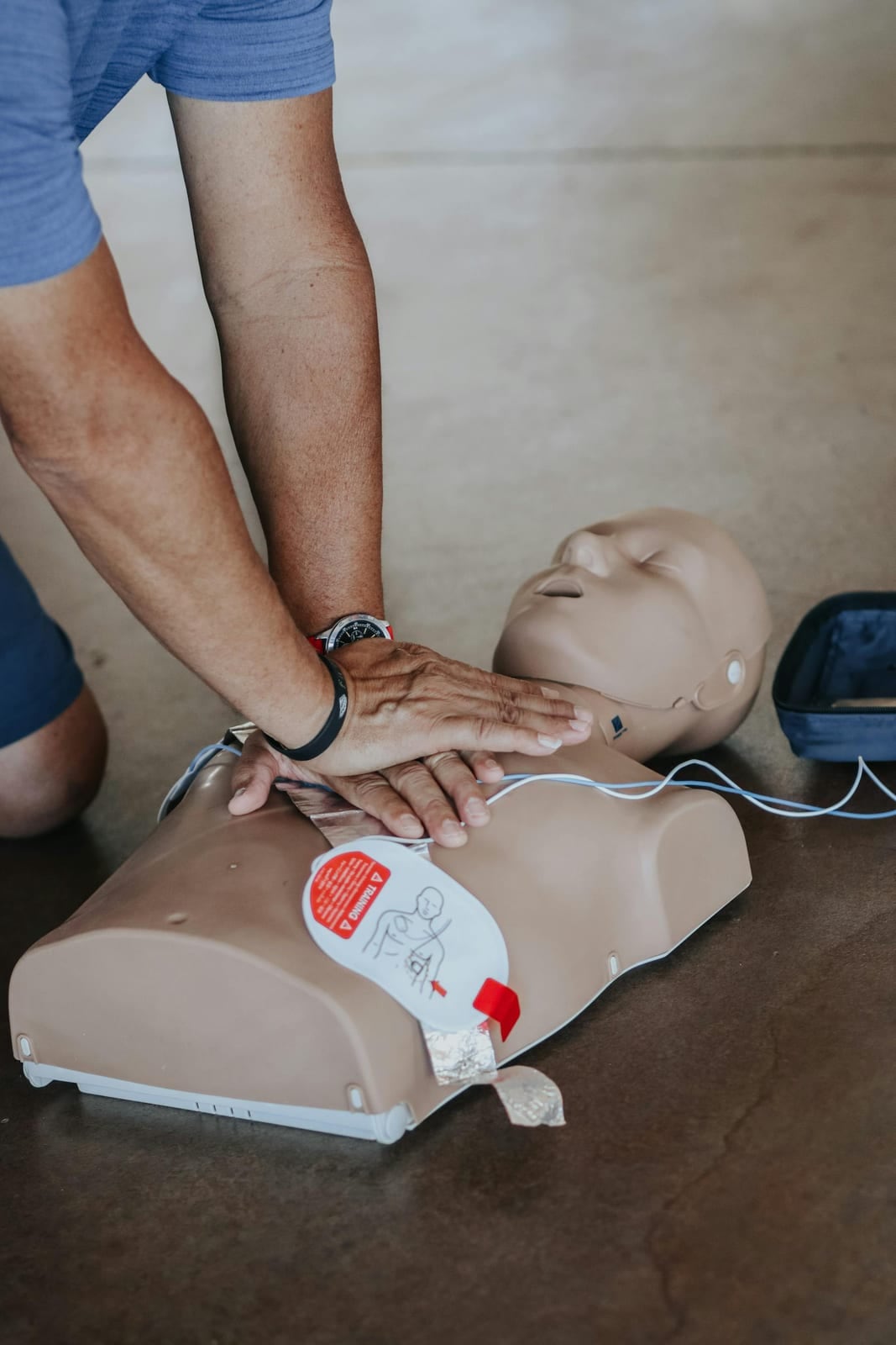 Students practising CPR during a React Right course